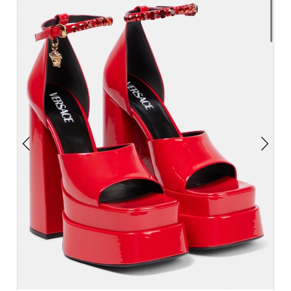 Red Versace Platform Shoes